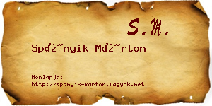 Spányik Márton névjegykártya